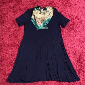 Navy Blue T-shirt Dress